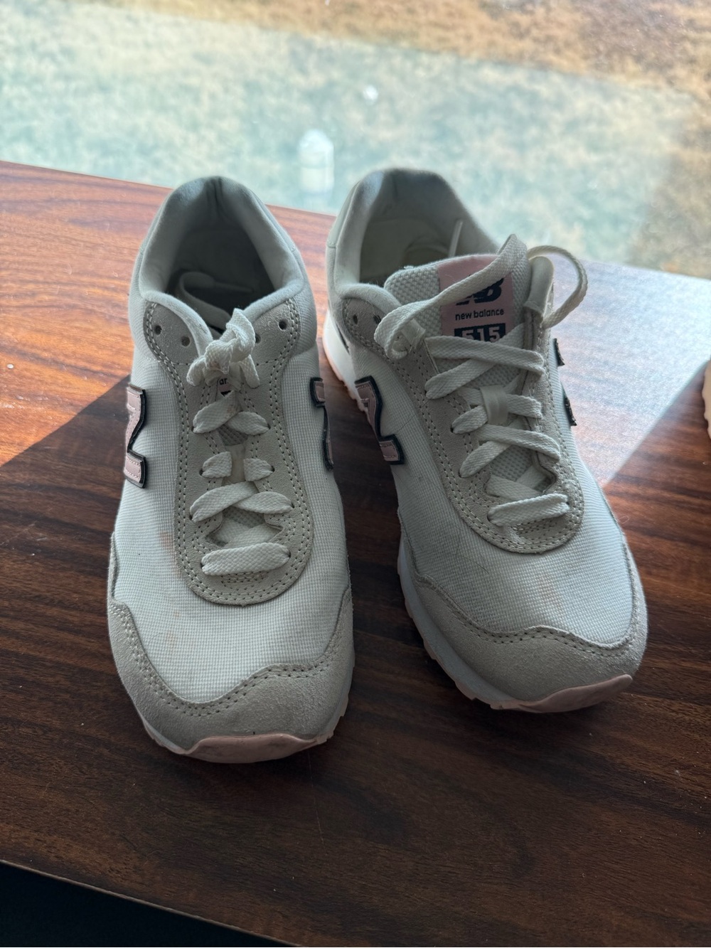 Nike Women's White Sneakers with Light Pink Accents